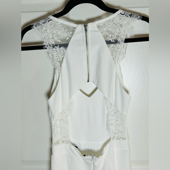 Lulus Love Your Heart Ivory White Lace Wide-Leg Jumpsuit Size XS NWOT - Picture 11 of 12